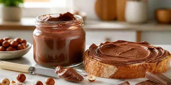 Glas mit selbstgemachter Schokocreme