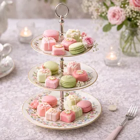 Fertige DIY-Etagere im Einsatz