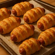 Mumien-Würstchen backen