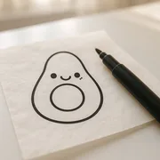 Motiv auf Papier zeichnen