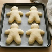 Geformte Weckmänner auf dem Backblech