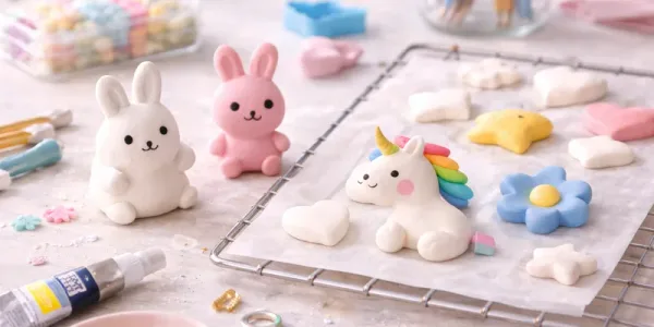 Lufttrocknende Knetfiguren und Ornamente