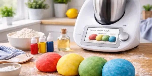 Bunte Knete vor dem Thermomix
