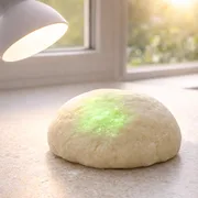 Leuchtknete unter Licht aufladen