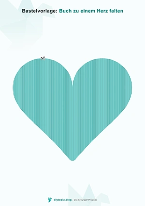 Bastelvorlage Buch Herz falten Download Bastelvorlage Download