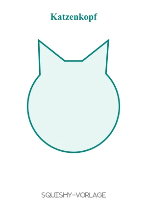 Katzenkopf-Vorlage für ein Papier-Squishy