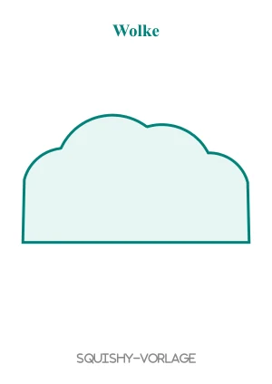 Wolken-Vorlage für ein Papier-Squishy
